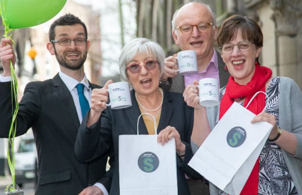 Garry Jones (Chief Executive of Support Staffordshire), Jan Wilson (Chair of Support Staffordshire) Paul Streets (Chief Executive of Lloyds Bank Foundation for England & Wales) and Jane Ide (National Association for Voluntary & Community Action)