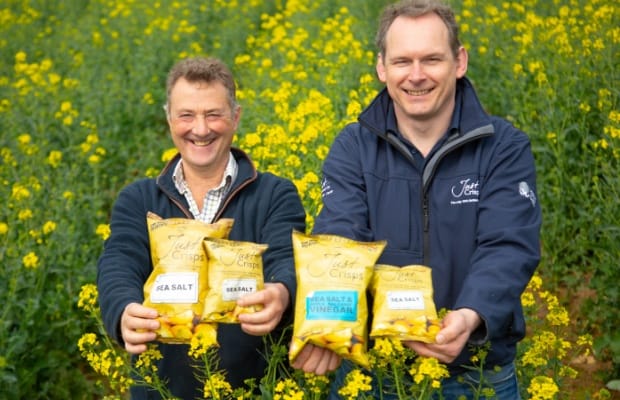 Anthony Froggatt, managing director at Just Crisps and David Wedgwood, the company's commercial director