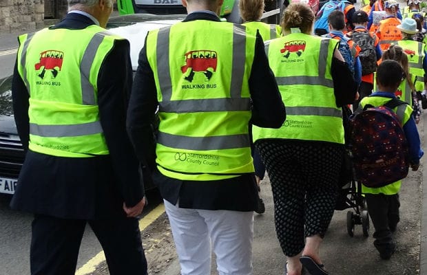A walking bus scheme