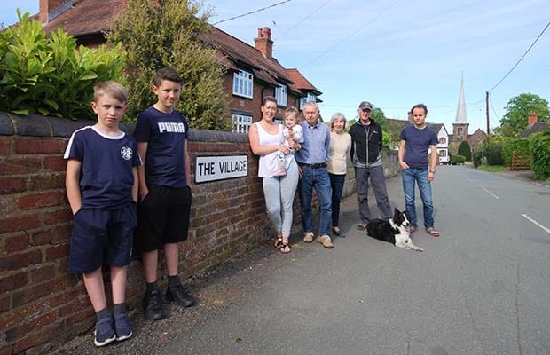 Members of the Best Kept Village team from the Community Foundation and their families