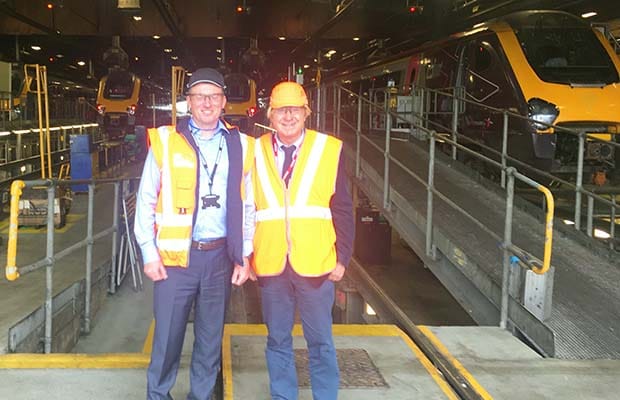 Michael Fabricant during his visit to the Bombardier facility