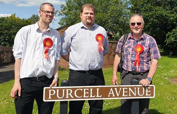 Councillors Matthew Field, Dave Robertson and Colin Ball