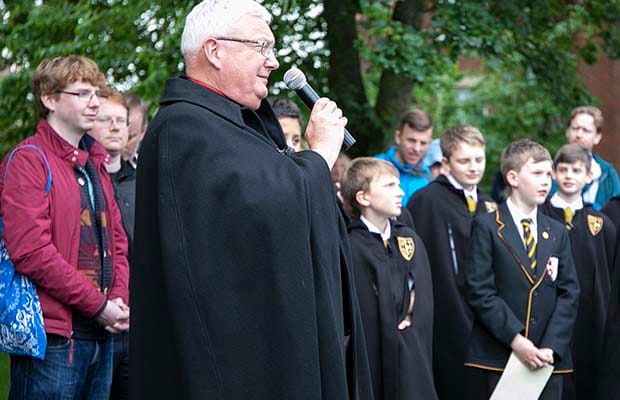 The Dean of Lichfield at the official opening of the Peace Woodland. Pic: Hannah Golding
