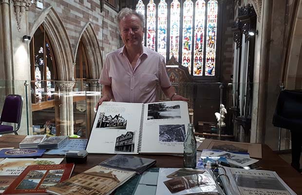 Jono Oates with the collection