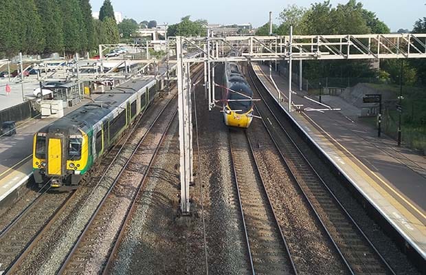 The West Coast Main Line at Lichfield Trent Valley station