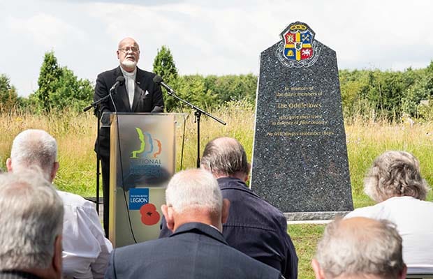 A service to unveil the new Oddfellows memorial
