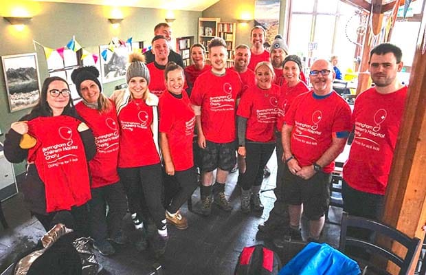 Members of the team who climbed Mount Snowdon
