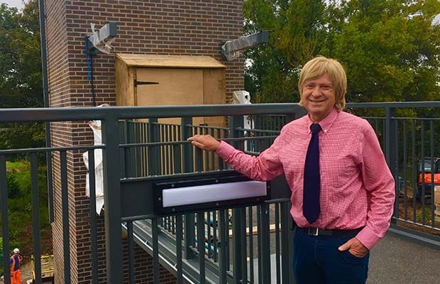 Michael Fabricant outside one of the new lift shafts