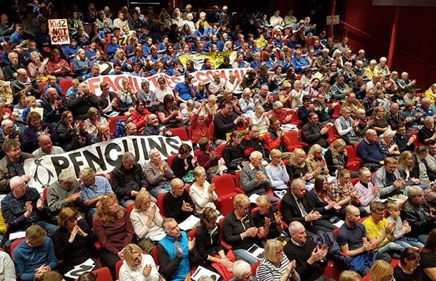 Residents and campaigners at the Cabinet meeting in the Garrick