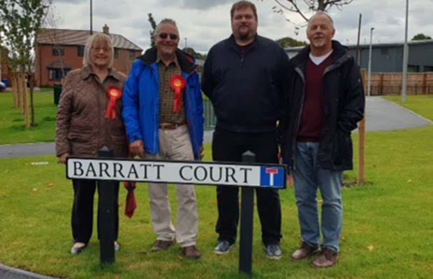 Labour representatives during the street surgery