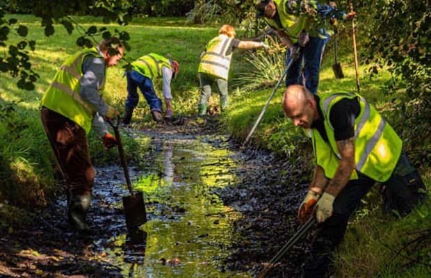 Volunteers during a previous clean up day