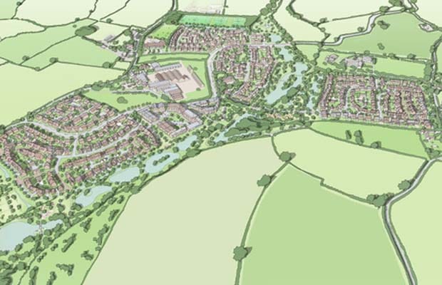A plan for the Lakes at Curborough development in Lichfield
