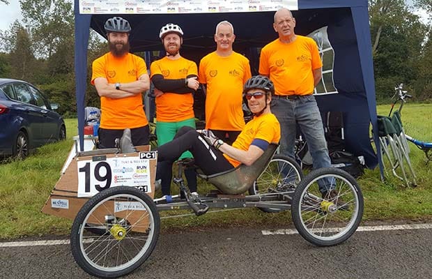 The Lichfield Re:Cycle pedal car team