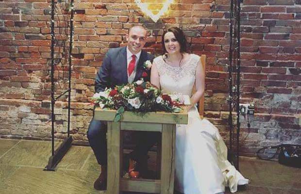 Phil and Vikki Kemp on their wedding day