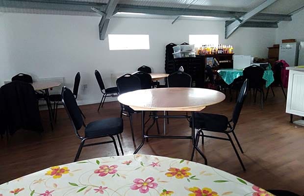 The community room after the renovation was completed
