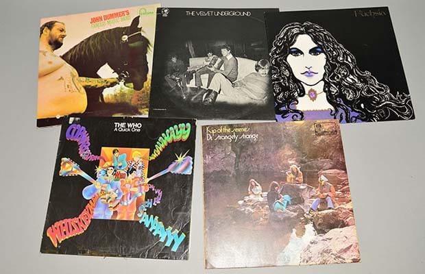 Some of the records going up for auction in Lichfield