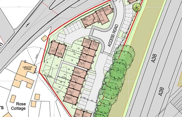 The proposed layout of the new development in Streethay