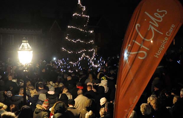 A St Giles Hospice Light Up A Life service