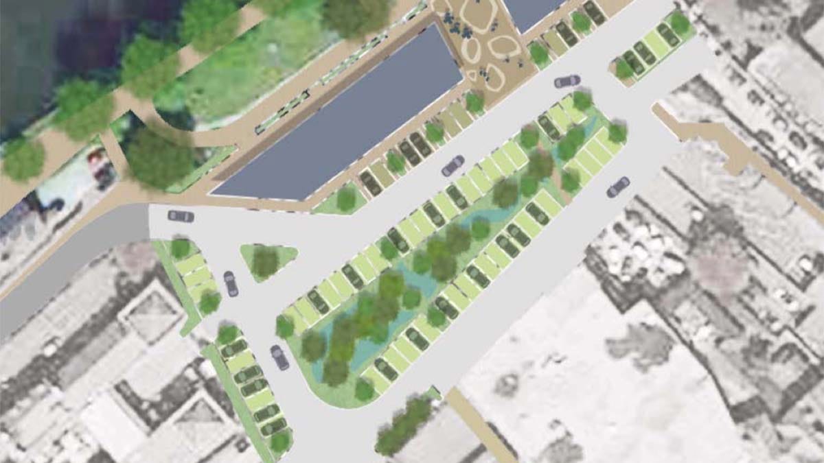 An artist's impression of the new Bird Street courtyard area