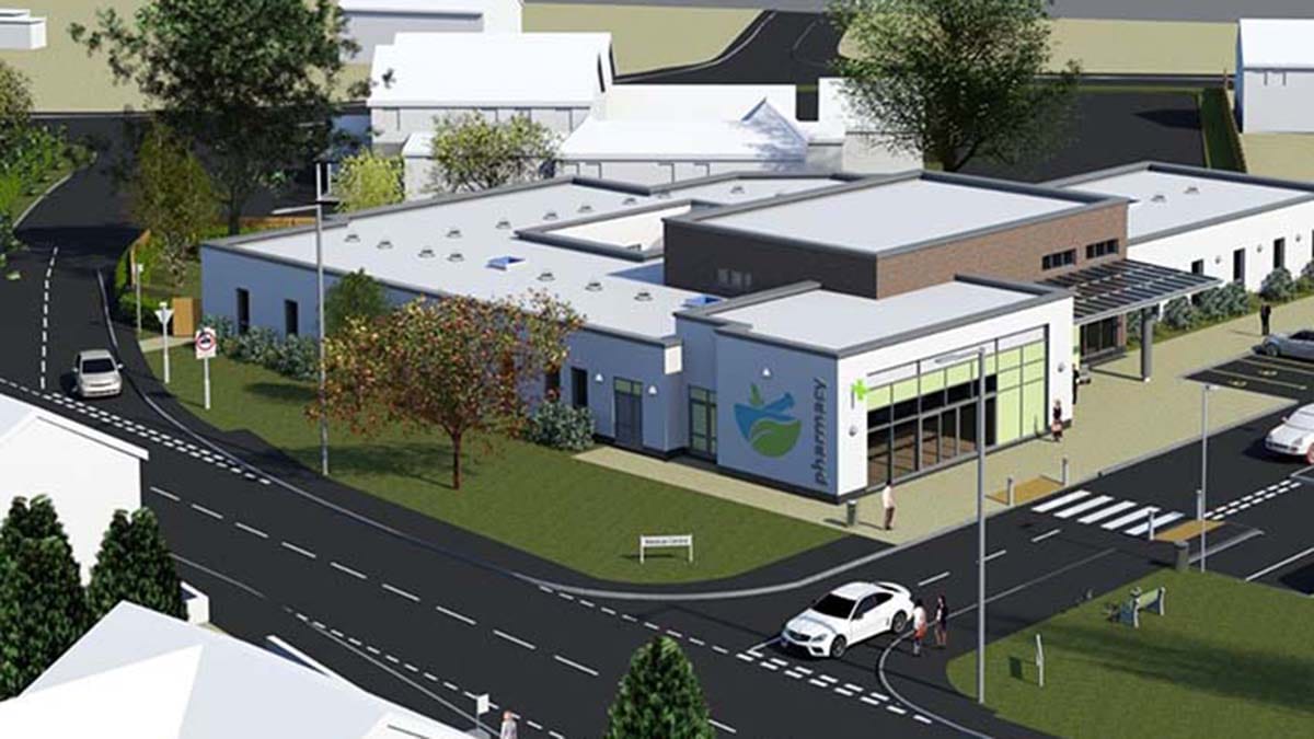 An artist's impression of the new health centre on the former Greenwood House site in Burntwood