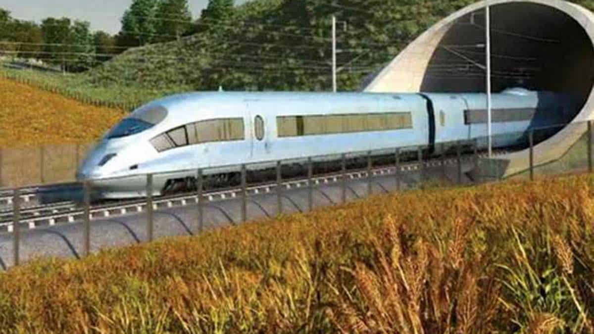 An artist's impression of HS2