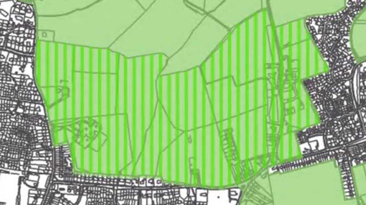 A map of the area Burntwood Action Group says is "under threat"