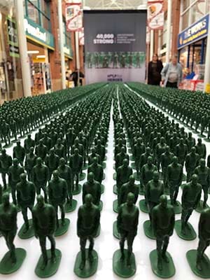 The Help for Heroes display of model soldiers