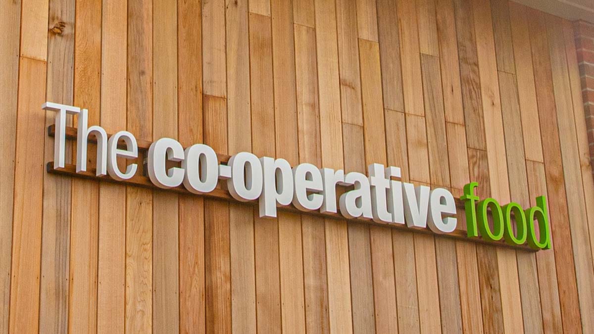 Central England Co-op store sign