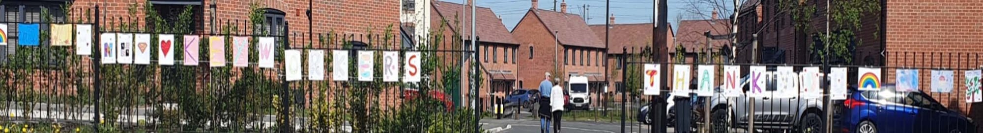 The display created by Saxon Gate residents. Picture: Daniel Floyd