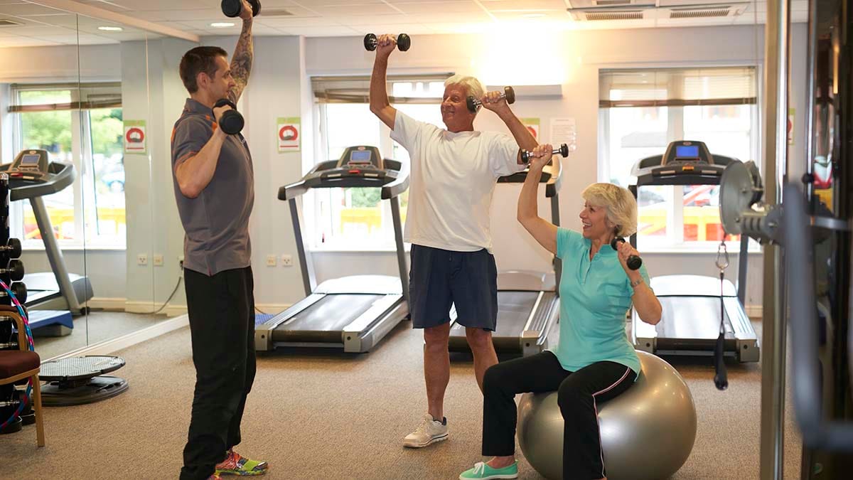 Ben Bate leading one of his fitness sessions before the coronavirus lockdown began