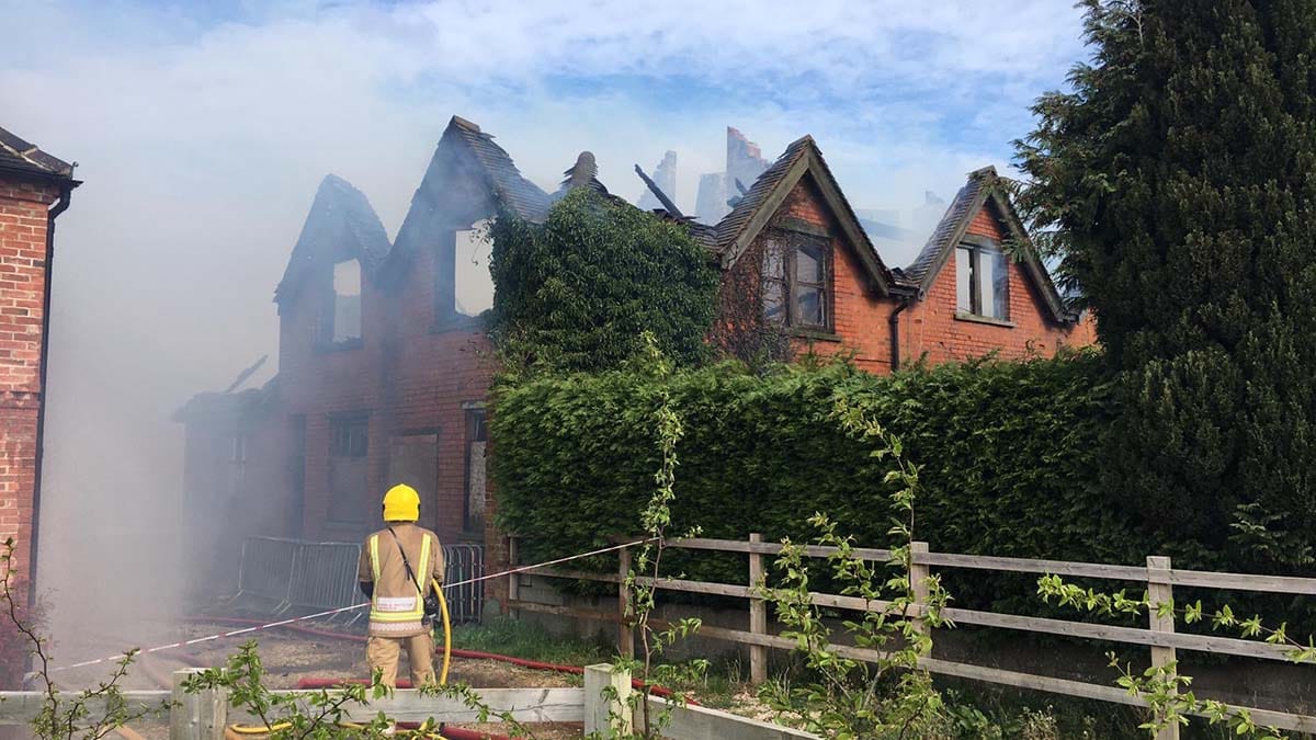 Firefighters tackling a recent blaze in Needwood caused by a nearby bonfire. Picture: Staffordshire Fire and Rescue Service