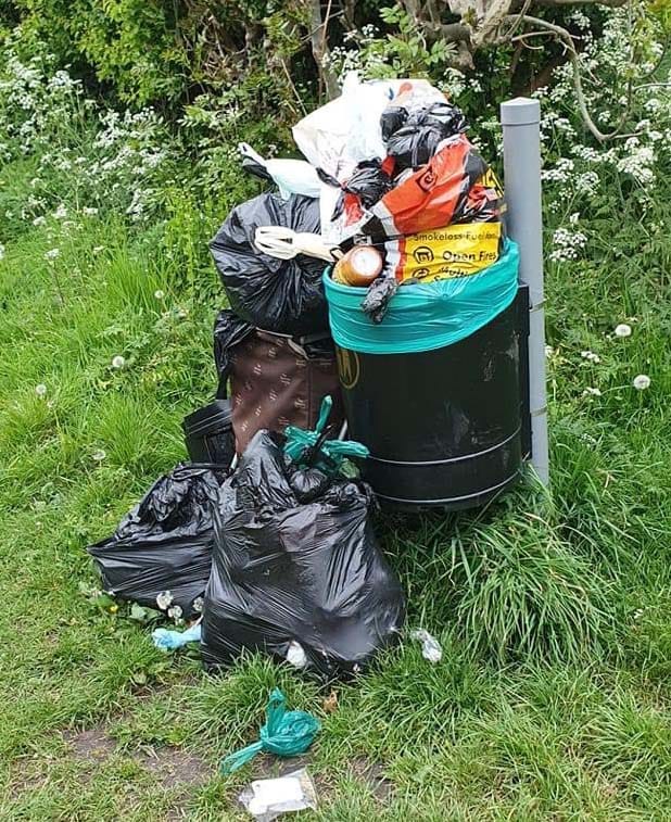 Rubbish dumped earlier this month