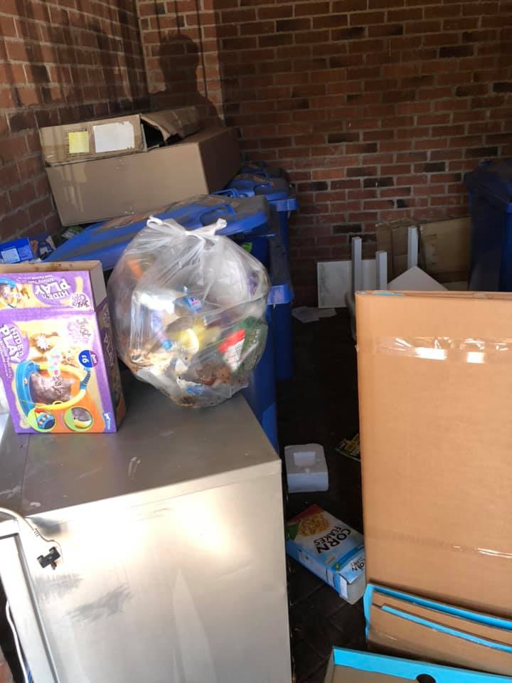 Rubbish outside Armada House