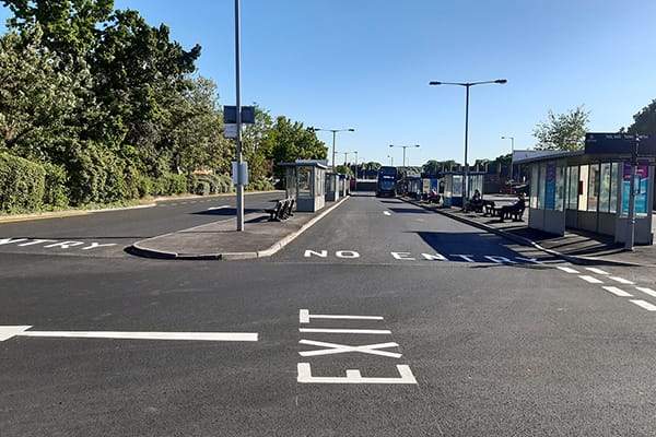 Resurfacing has already taken place at Lichfield bus station