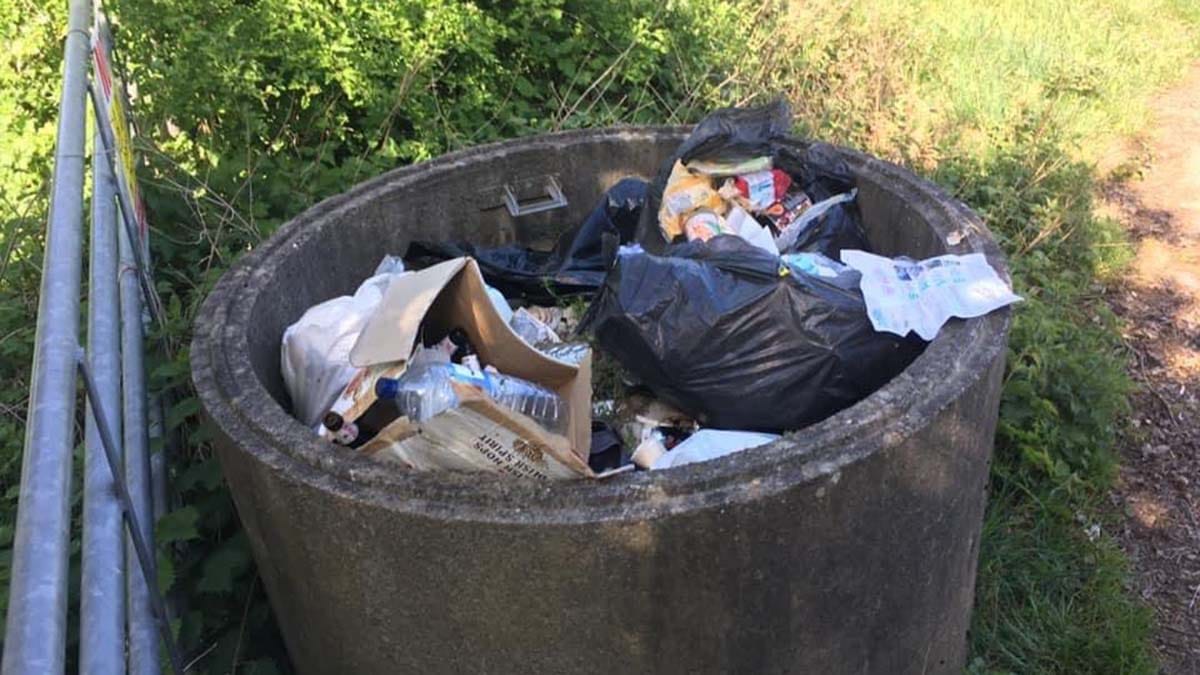 Waste dumped outside the farm in Hammerwich