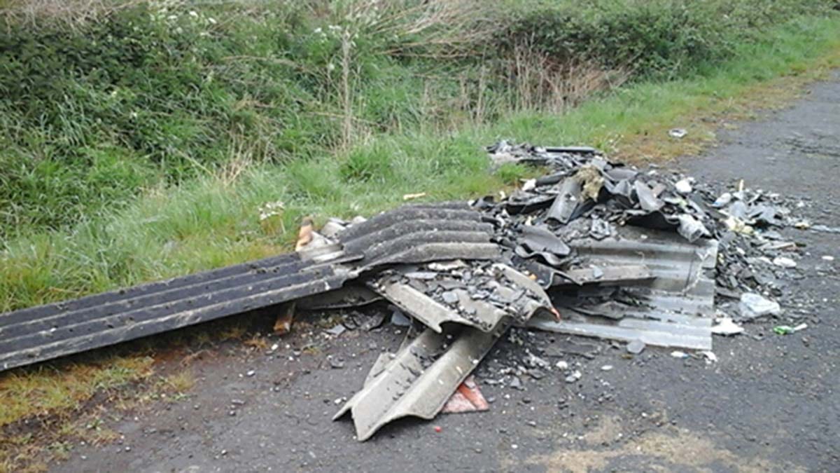 A fly-tipping incident dealt with by Lichfield District Council's cleaning teams