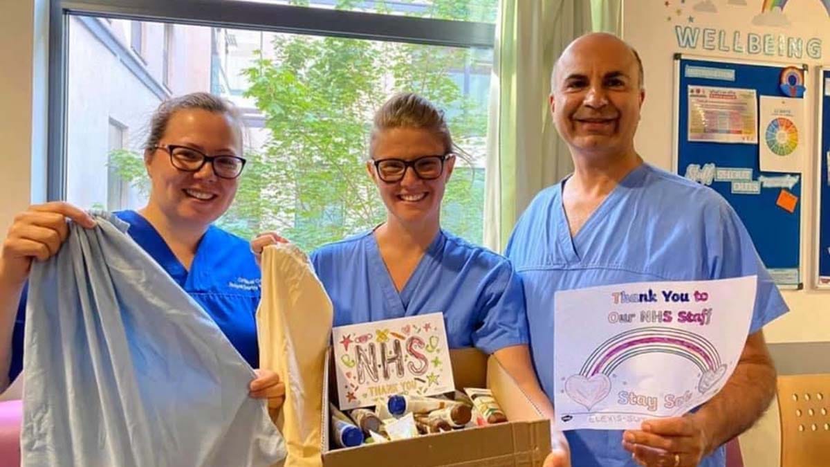 Healthcare workers with their items from Lichfield Ladies Circle