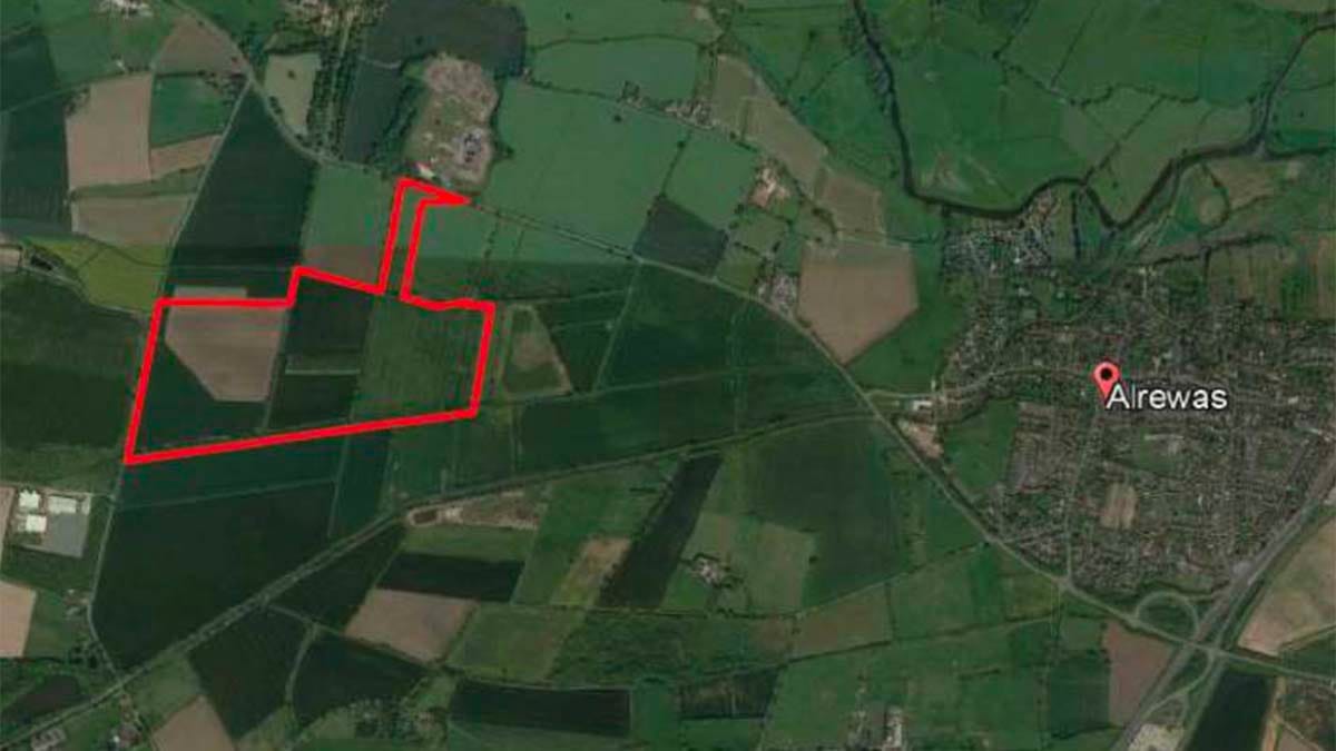 The site earmarked for the new quarry