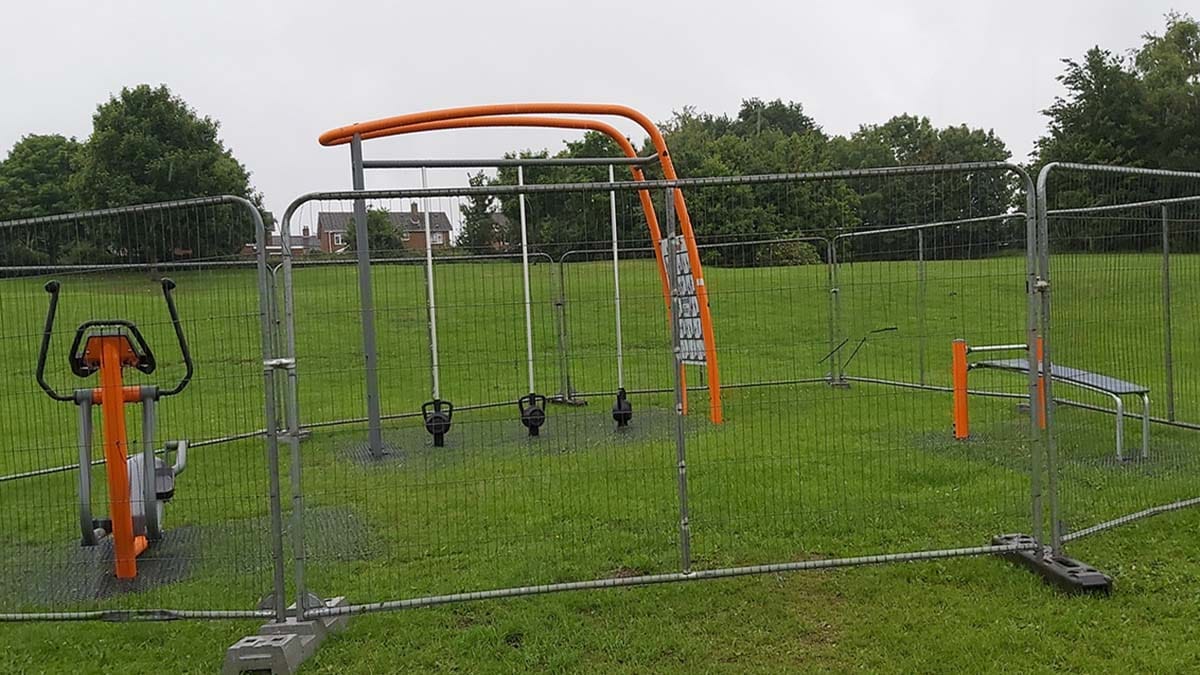 The outdoor gym at Redwood Park