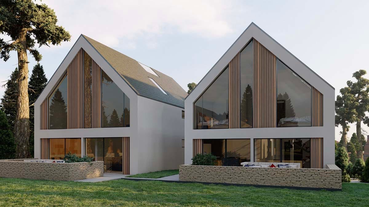 An artist's impression of the new properties