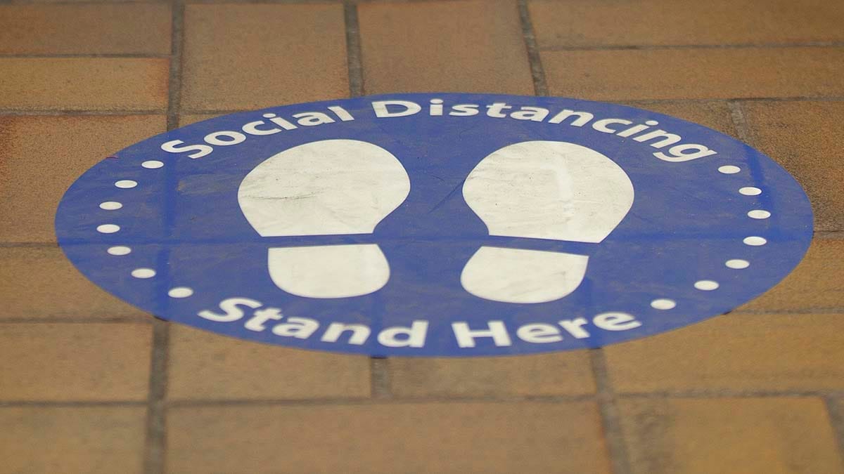 Social distancing signs