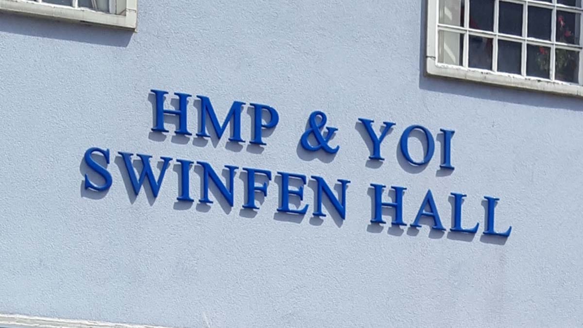 Swinfen Hall prison sign