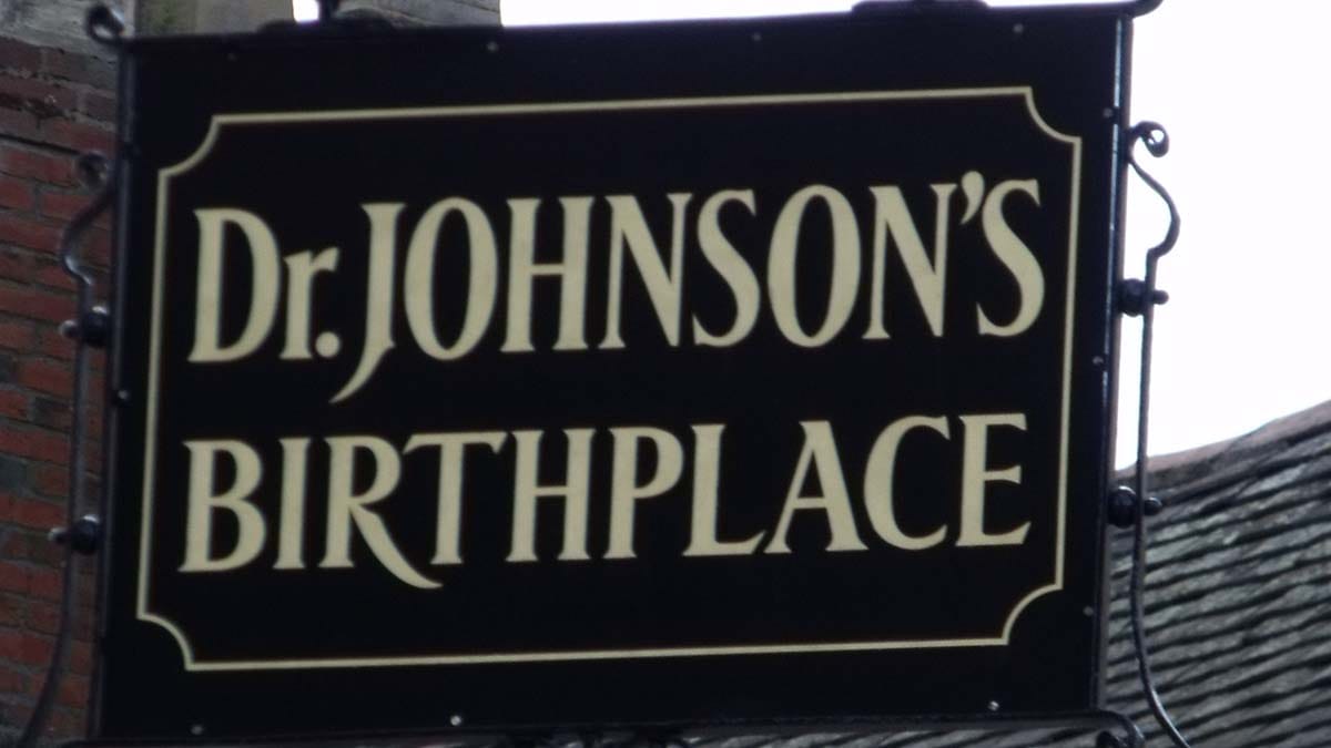 Samuel Johnson Birthplace Museum sign. Picture: Elliott Brown