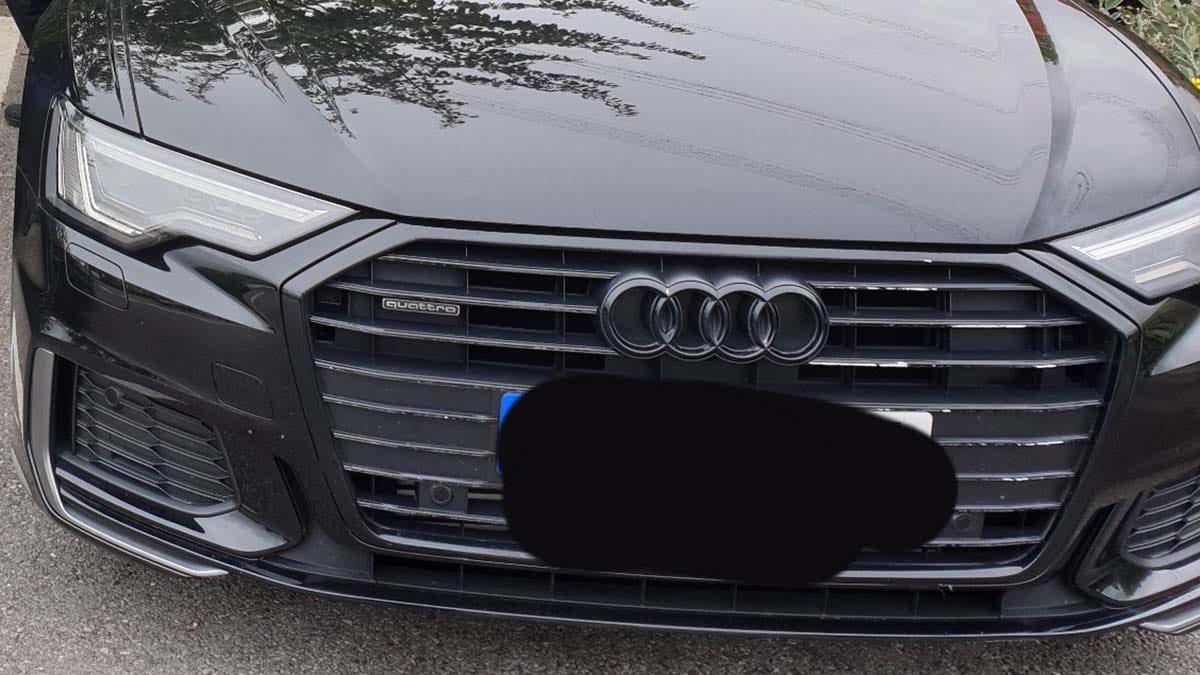 The Audi seized by police in Lichfield