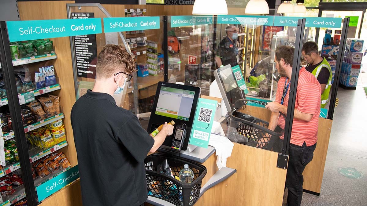 The self-scan checkout at Central England Co-op