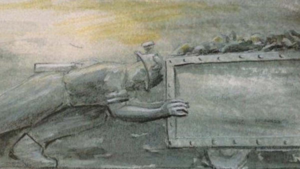 An artist's impression of part of the new memorial to miners