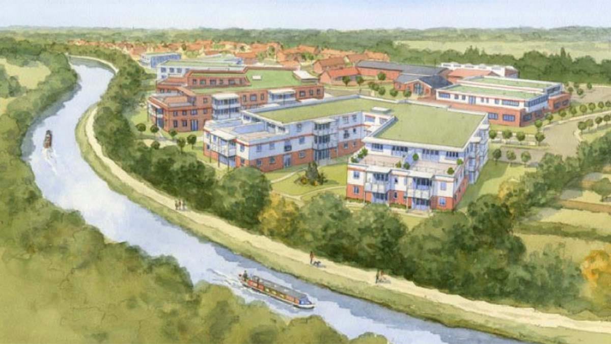 An artist's impression of part of the planned development in Fradley