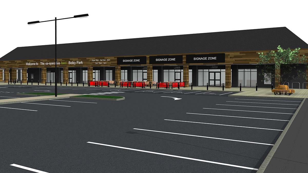 An artist's impression of the new Boley Park store and car park