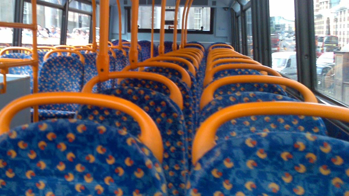 Bus seats. Picture: Mark Hillary