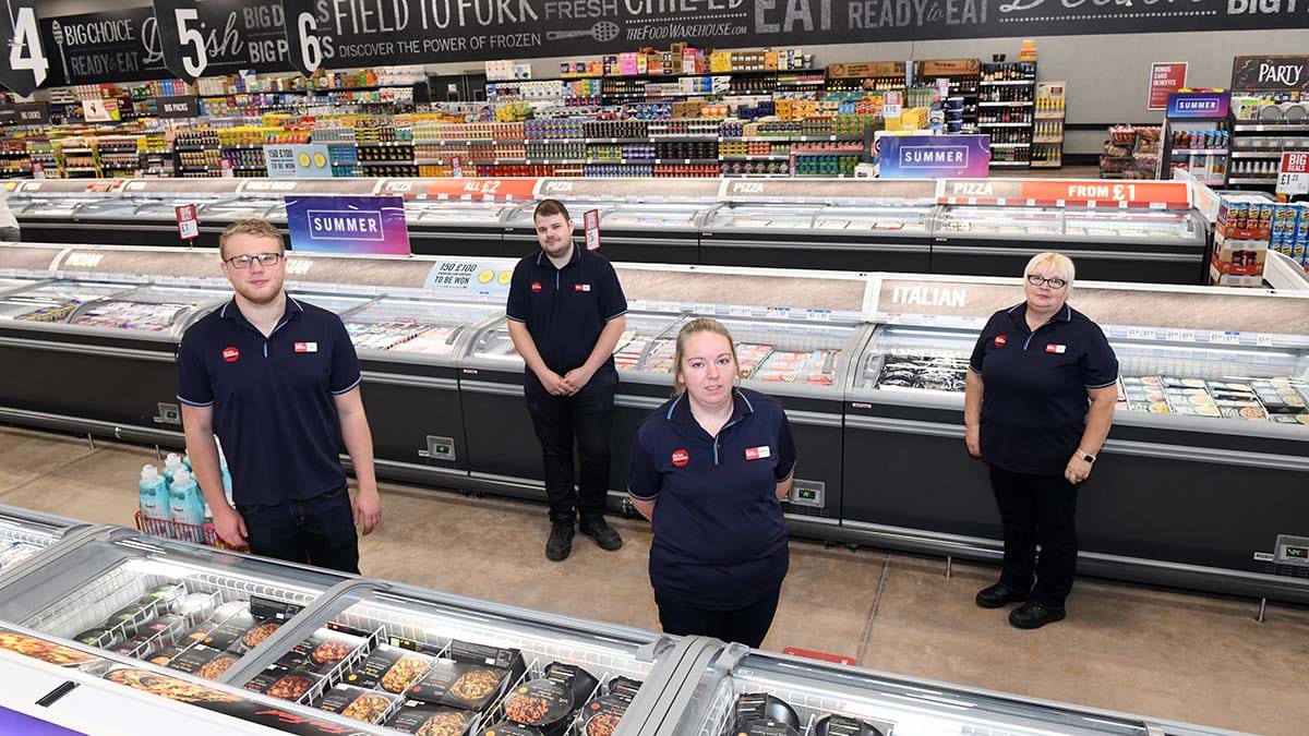 Staff at The Food Warehouse store in Lichfield